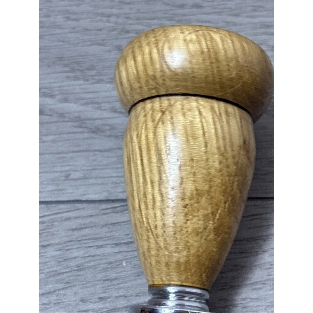 United States Army Wine Stopper and Cork Screw Wooden Top Metal Bottom Military